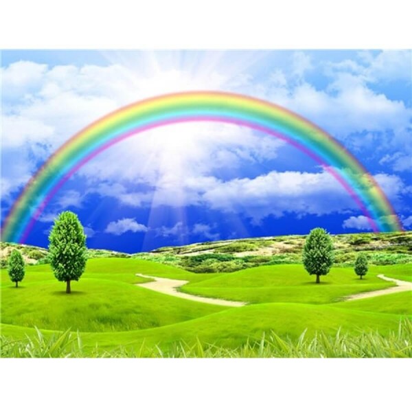 Regnbåge över ängen