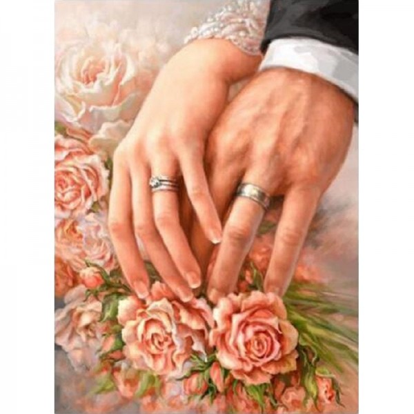 Bröllopspars händer