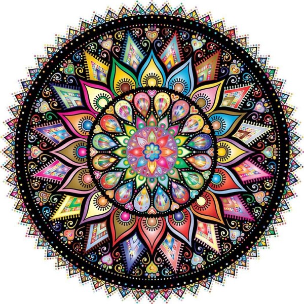 Mandala multifärgad/svart