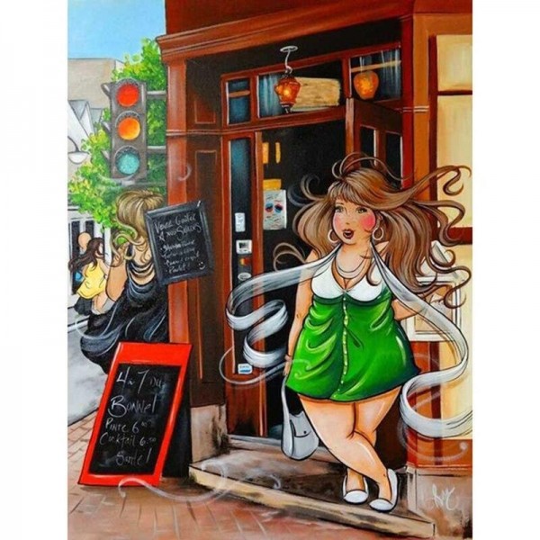 Knubbiga damer | Vid caféet