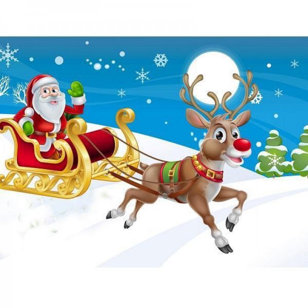 Jultomte på släde 4