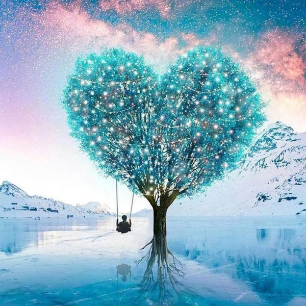 Hjärtformat träd