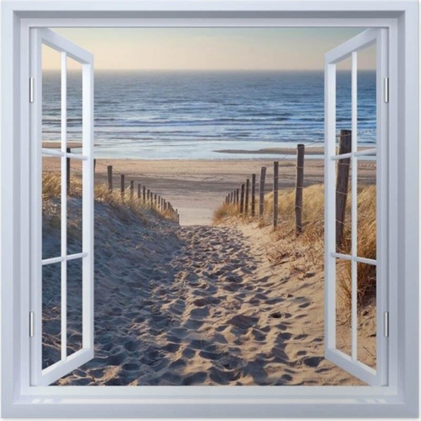 Fönster mot stranden