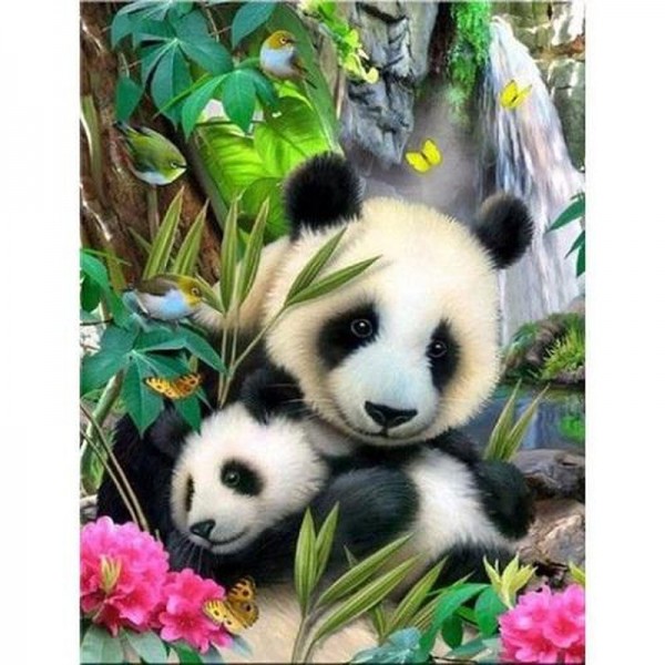 Panda med unge
