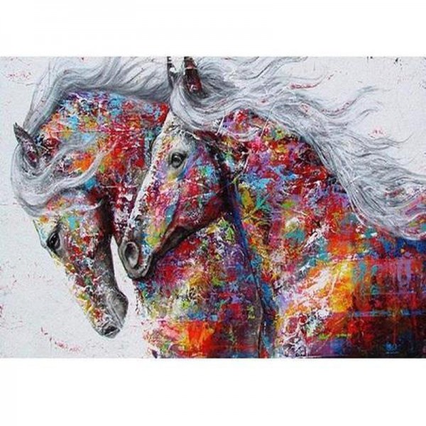 Färgglada hästar